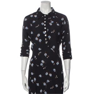 $328 CHRISTY DAWN Floral Button Front Midi Dress